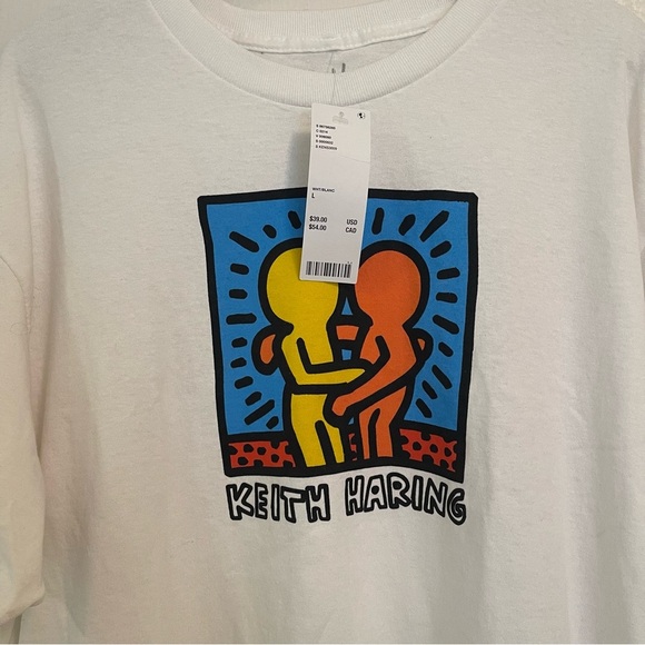 Keith Haring T-Shirt Best Buddies Large New With Tags - Picture 1 of 7